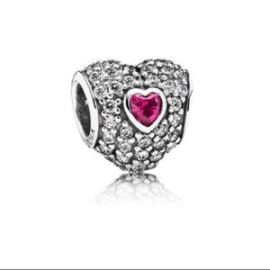Pandora Authentic Crystal Encrusted w/Heart Charm
